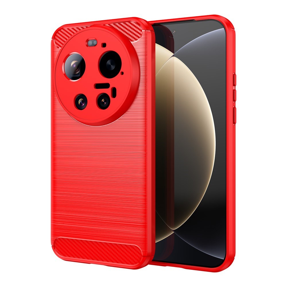 Xiaomi 17 Ultra EIDERWOOD Brushed Carbon Skal - Röd