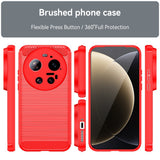 Xiaomi 17 Ultra EIDERWOOD Brushed Carbon Skal - Röd