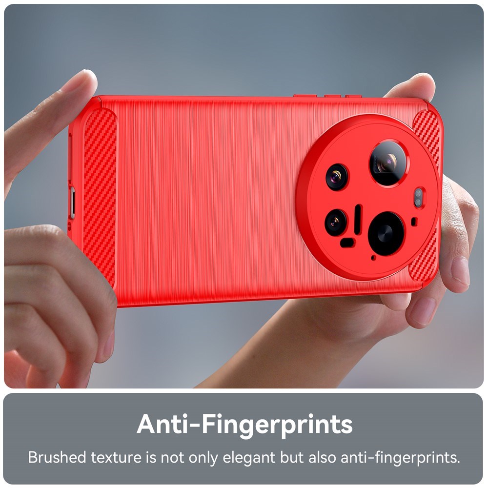 Xiaomi 17 Ultra EIDERWOOD Brushed Carbon Skal - Röd