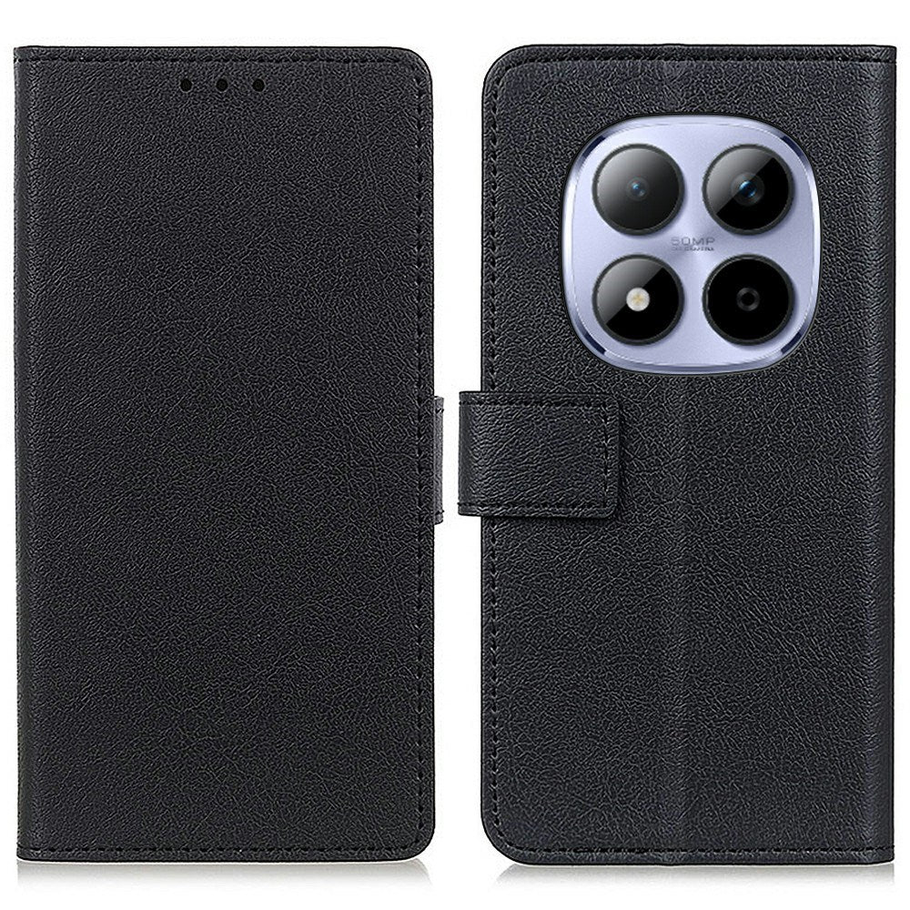 Xiaomi Redmi Note 15 Pro+ (Plus) / Poco M8 Pro (5G) EIDERWOOD Konstläder Fodral m. Korthållare & Ställfunktion – Svart