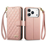 iPhone 18 Pro / 17 Pro EIDERWOOD Konstläder Fodral m. Textur & Rem - Rosa