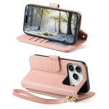 iPhone 18 Pro / 17 Pro EIDERWOOD Konstläder Fodral m. Textur & Rem - Rosa