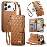 iPhone 18 Pro Max / 17 Pro Max EIDERWOOD Konstläder Fodral m. Textur & Rem - Brun