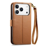 iPhone 18 Pro Max / 17 Pro Max EIDERWOOD Konstläder Fodral m. Textur & Rem - Brun