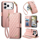 iPhone 18 Pro Max / 17 Pro Max EIDERWOOD Konstläder Fodral m. Textur & Rem - Rosa