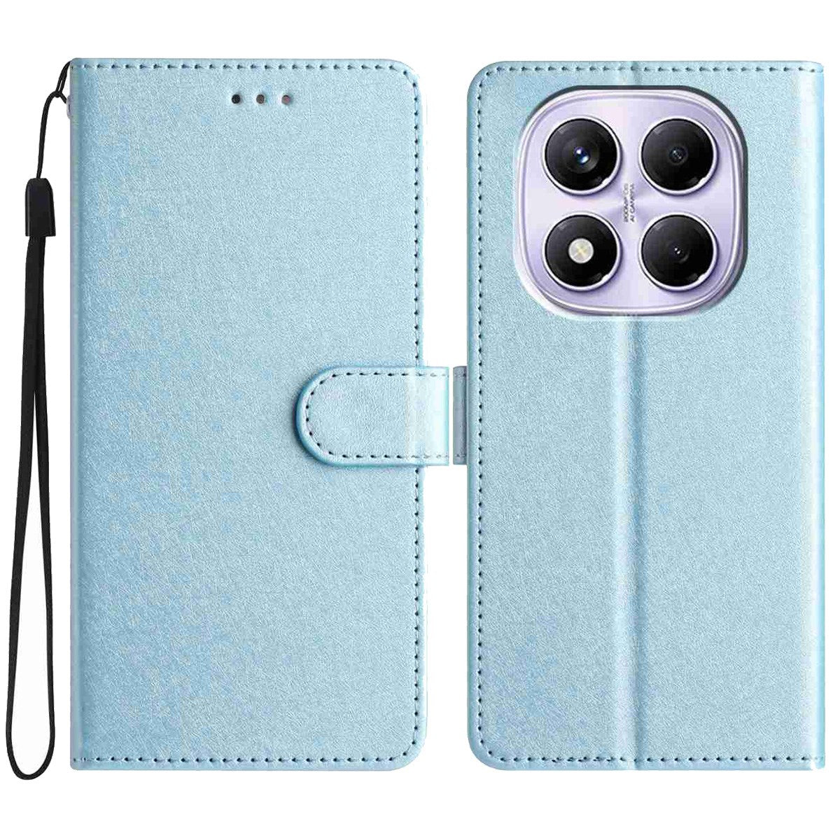 Xiaomi Redmi Note 15 (5G) / Poco M8 (5G) EIDERWOOD Konstläder Fodral m. Rem – Blå
