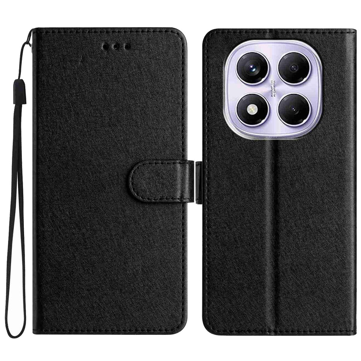 Xiaomi Redmi Note 15 (5G) / Poco M8 (5G) EIDERWOOD Konstläder Fodral m. Rem – Svart