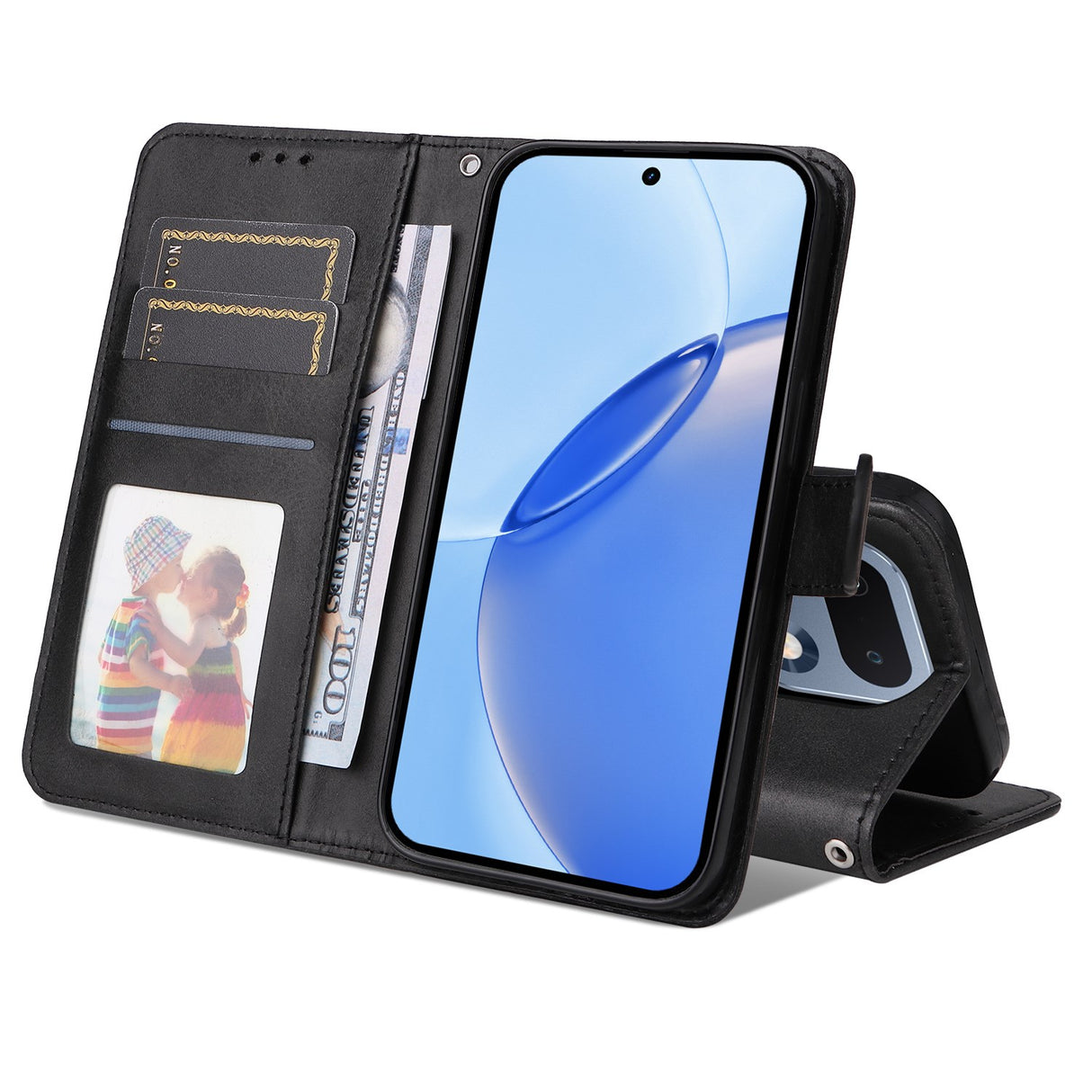 Realme 16 Pro EIDERWOOD Konstläder Fodral m. Rem - Svart