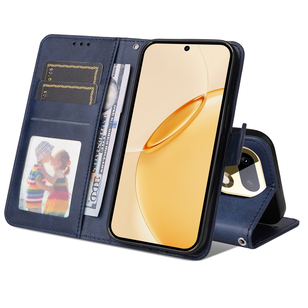 Realme 16 Pro+ EIDERWOOD Konstläder Fodral m. Rem - Blå