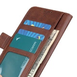 Motorola Moto G77 / G67 EIDERWOOD Konstläder Fodral med Korthållare - Brun