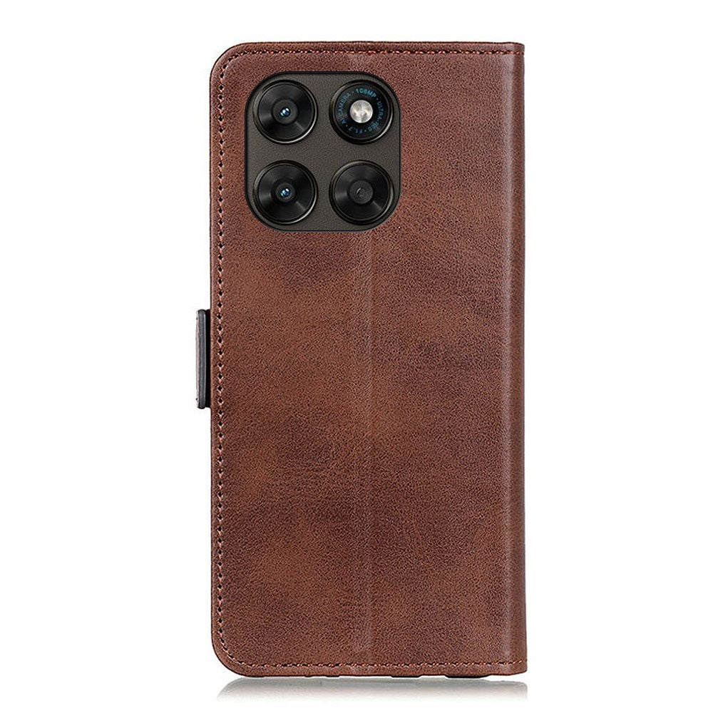 Motorola Moto G77 / G67 EIDERWOOD Konstläder Fodral med Korthållare - Brun