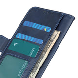 Motorola Moto G77 / G67 EIDERWOOD Konstläder Fodral med Korthållare - Blå