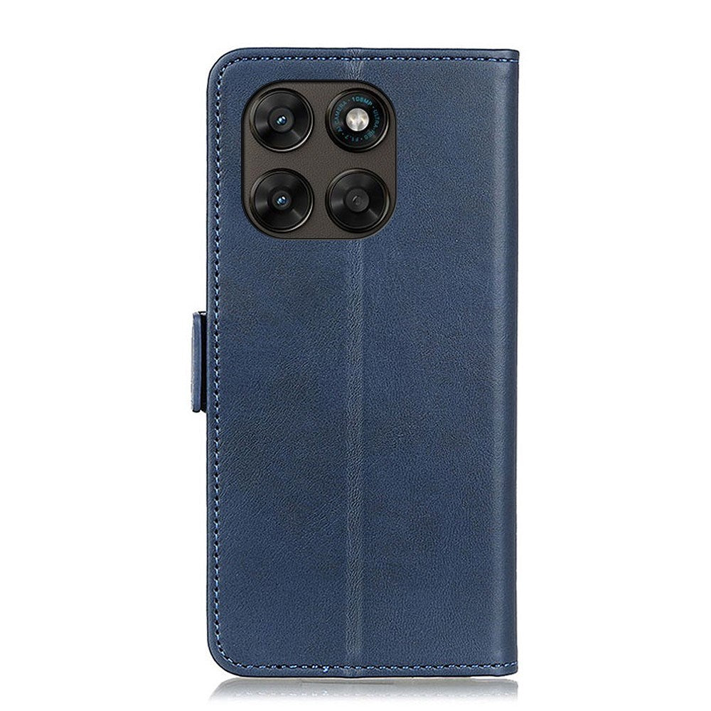 Motorola Moto G77 / G67 EIDERWOOD Konstläder Fodral med Korthållare - Blå