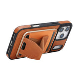 iPhone 17 Pro EIDERWOOD Konstläder Bakside Skal m. Korthållare & Stativfunktion - MagSafe Kompatibel - Brun