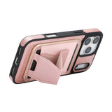 iPhone 17 Pro EIDERWOOD Konstläder Bakside Skal m. Korthållare & Stativfunktion - MagSafe Kompatibel - Rosa