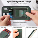 iPhone 17 Pro EIDERWOOD Konstläder Bakside Skal m. Korthållare & Stativfunktion - MagSafe Kompatibel - Grön