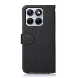 Motorola Edge 70 Fusion EIDERWOOD Konstläder Fodral med Rem – Svart