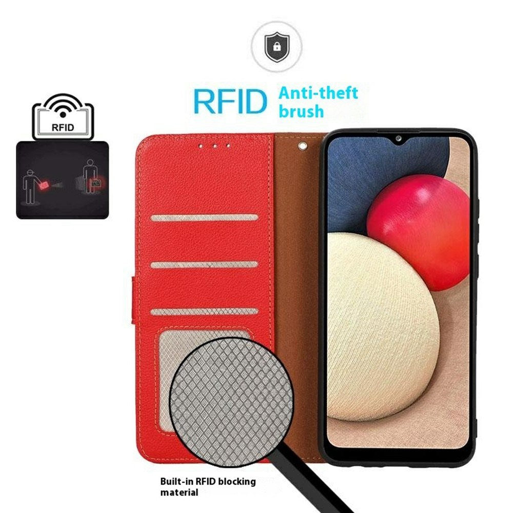 Motorola Edge 70 Fusion EIDERWOOD Konstläder Fodral med Rem – Röd