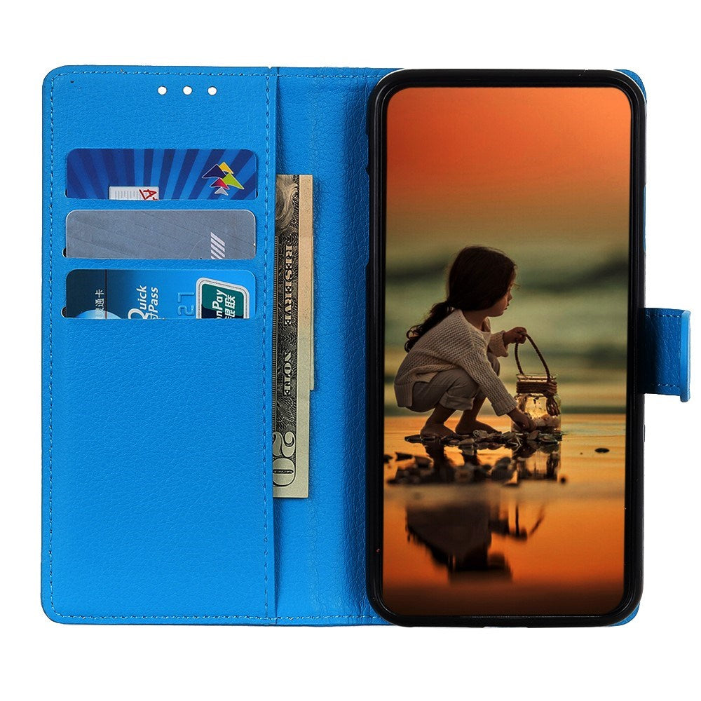 Motorola Edge 70 Fusion EIDERWOOD Konstläder Fodral m. Korthållare & Ställfunktion – Blå