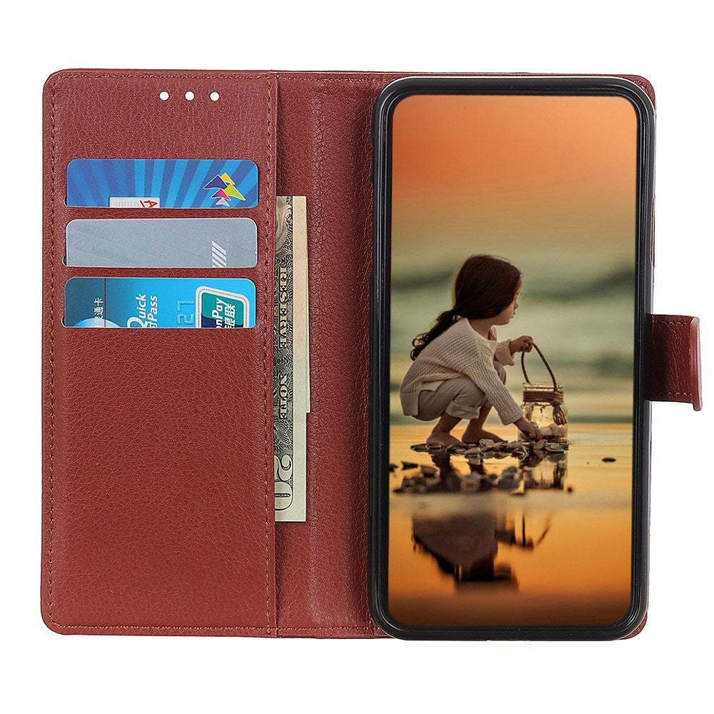 Motorola Edge 70 Fusion EIDERWOOD Konstläder Fodral m. Korthållare & Ställfunktion – Brun