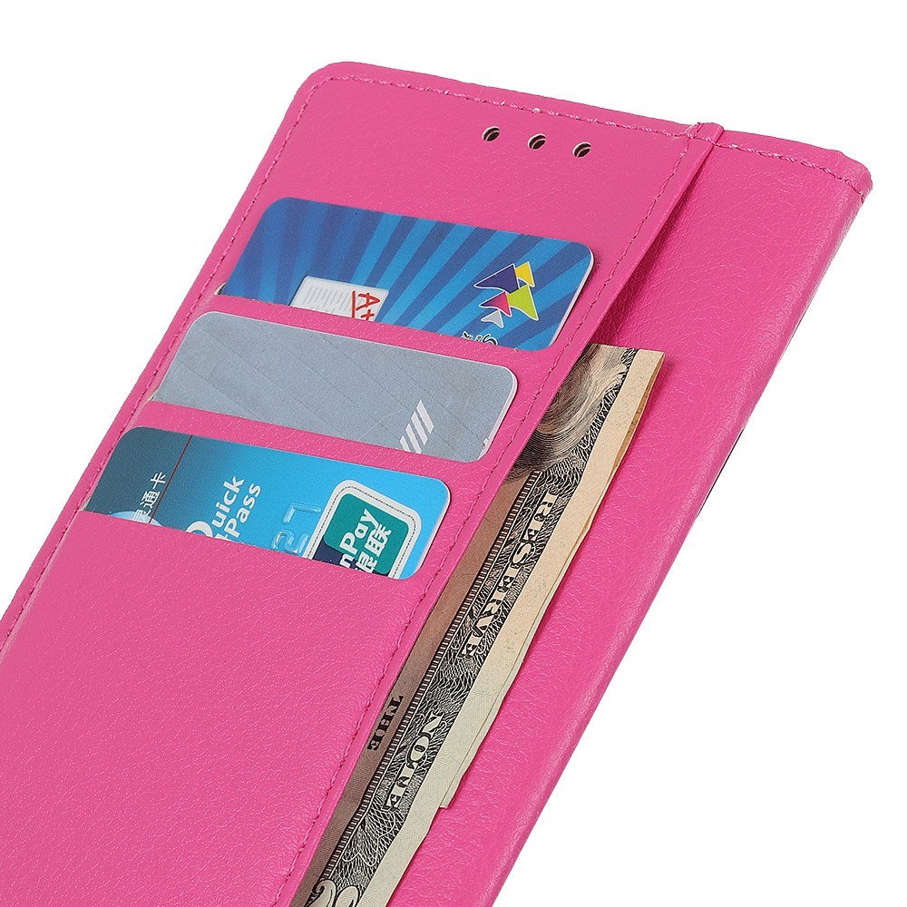 Motorola Edge 70 Fusion EIDERWOOD Konstläder Fodral m. Korthållare & Ställfunktion – Rosa