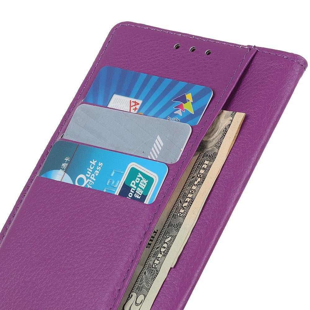 Motorola Edge 70 Fusion EIDERWOOD Konstläder Fodral m. Korthållare & Ställfunktion – Lila