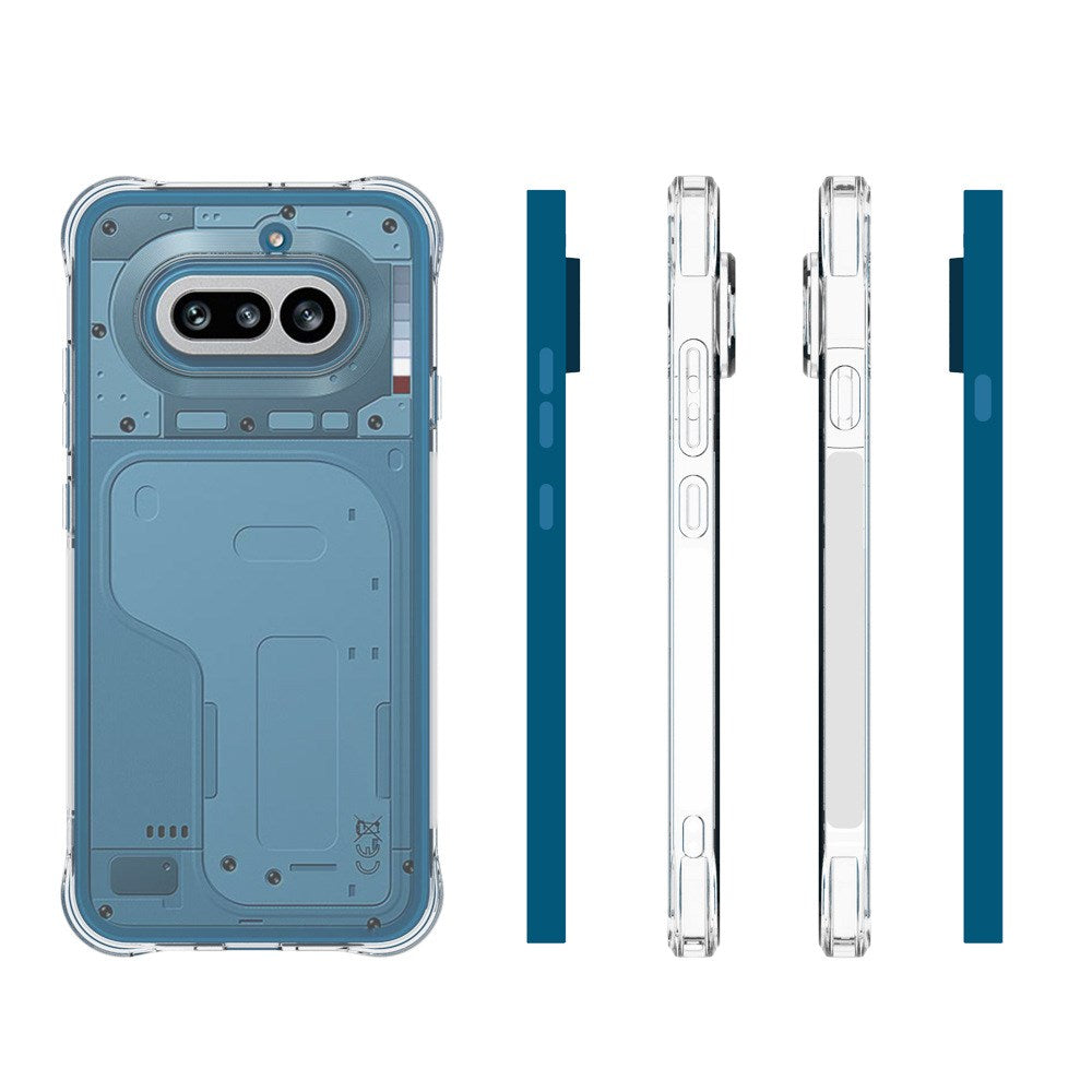 Nothing Phone (4a) EIDERWOOD Flexibelt Plast Skal m. Förstärkta Hörn - Genomskinlig
