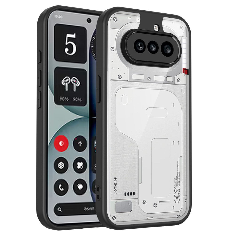 Nothing Phone (4a) Hybrid Mobil Skal - Genomskinlig / Svart