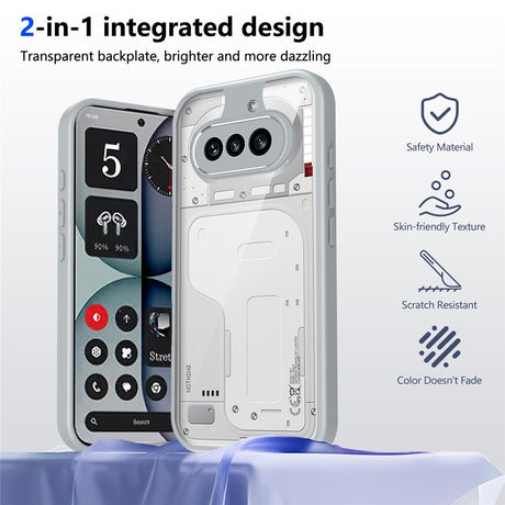 Nothing Phone (4a) Hybrid Mobil Skal - Genomskinlig / Grå