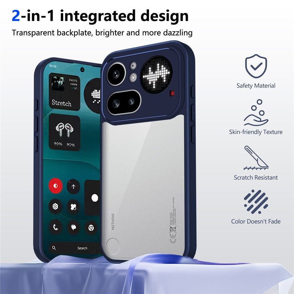 Nothing Phone (4a) Pro Hybrid Mobil Skal - Genomskinlig / Blå