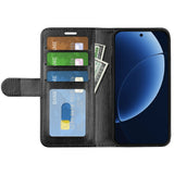 Realme GT 8 Pro EIDERWOOD Konstläder Fodral m. Kortfack & Stativfunktion - Svart