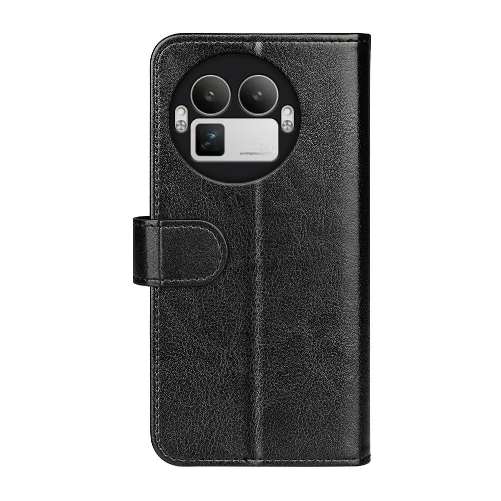 Realme GT 8 Pro EIDERWOOD Konstläder Fodral m. Kortfack & Stativfunktion - Svart