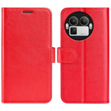 Realme GT 8 Pro EIDERWOOD Konstläder Fodral m. Kortfack & Stativfunktion - Röd