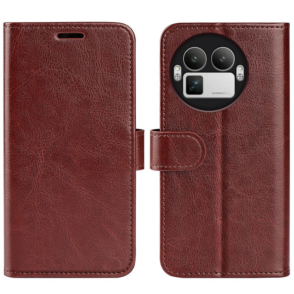 Realme GT 8 Pro EIDERWOOD Konstläder Fodral m. Kortfack & Stativfunktion - Brun