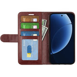 Realme GT 8 Pro EIDERWOOD Konstläder Fodral m. Kortfack & Stativfunktion - Brun
