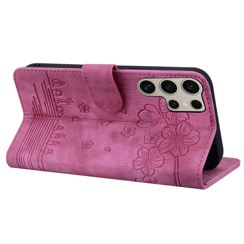 Samsung Galaxy S26 Ultra EIDERWOOD Fodral med Tryck / Korthållare / Rem - Rosa