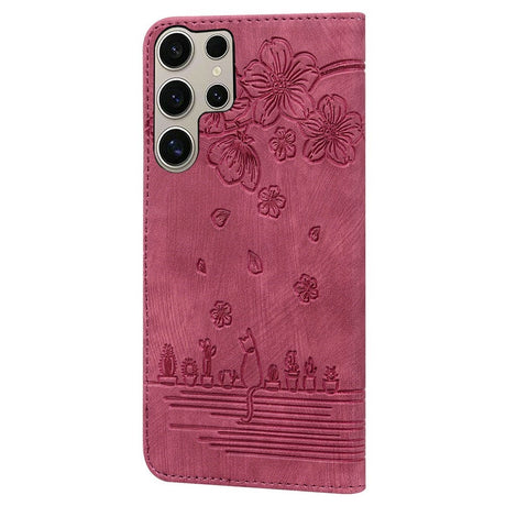 Samsung Galaxy S26 Ultra EIDERWOOD Fodral med Tryck / Korthållare / Rem - Röd