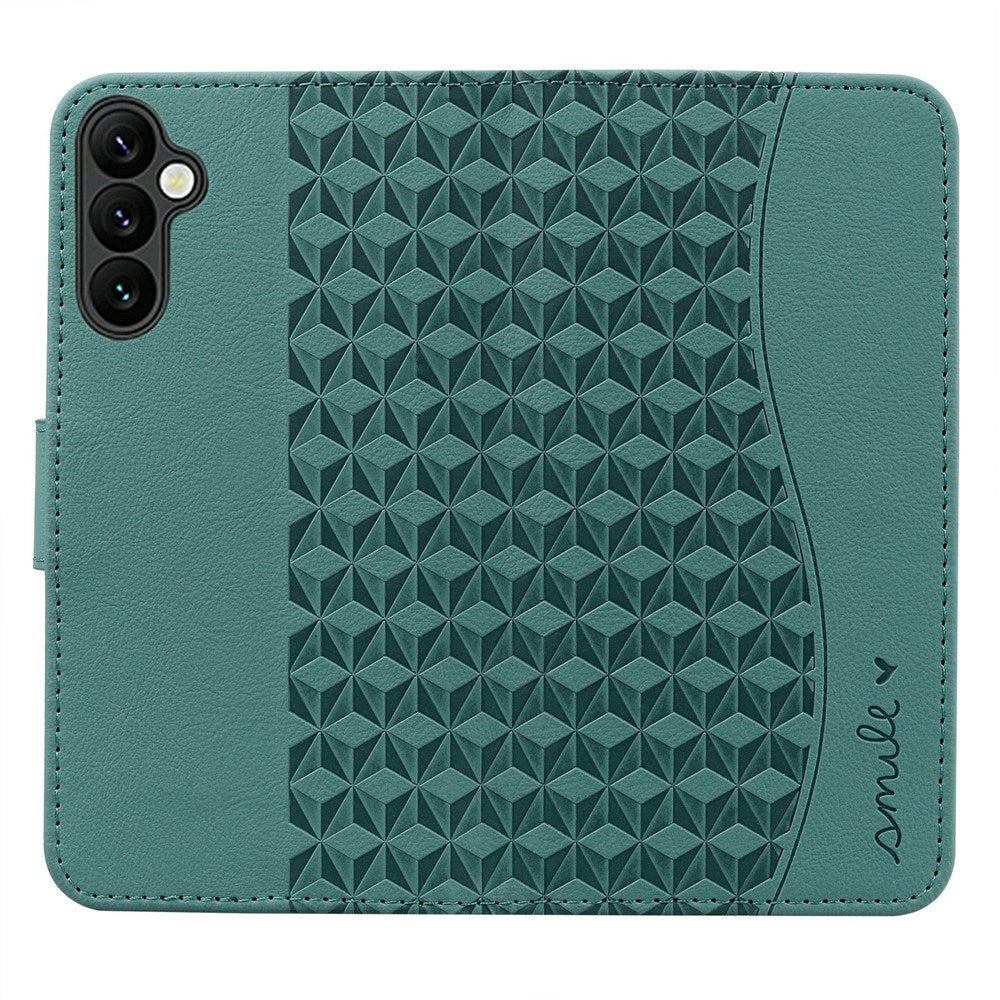 Samsung Galaxy A57 EIDERWOOD Fodral med Tryck - Korthållare & Rem - Grön