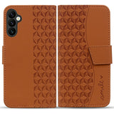 Samsung Galaxy A57 EIDERWOOD Fodral med Tryck - Korthållare & Rem - Brun