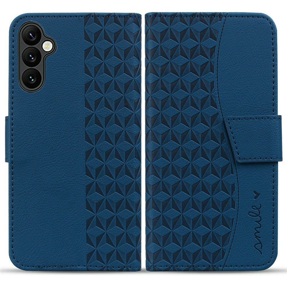 Samsung Galaxy A57 EIDERWOOD Fodral med Tryck - Korthållare & Rem - Blå
