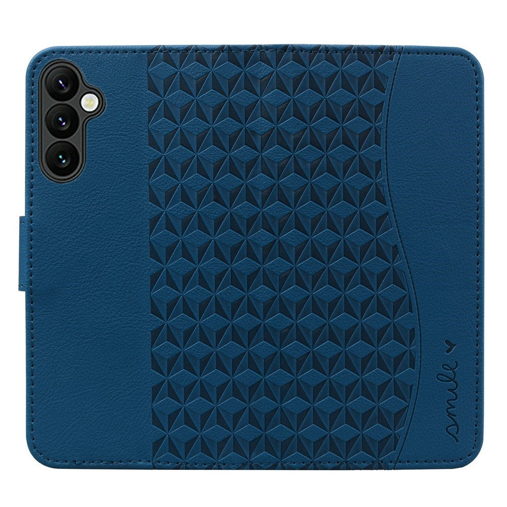 Samsung Galaxy A57 EIDERWOOD Fodral med Tryck - Korthållare & Rem - Blå