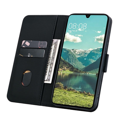 Samsung Galaxy A57 EIDERWOOD Fodral med Tryck - Korthållare & Rem - Svart