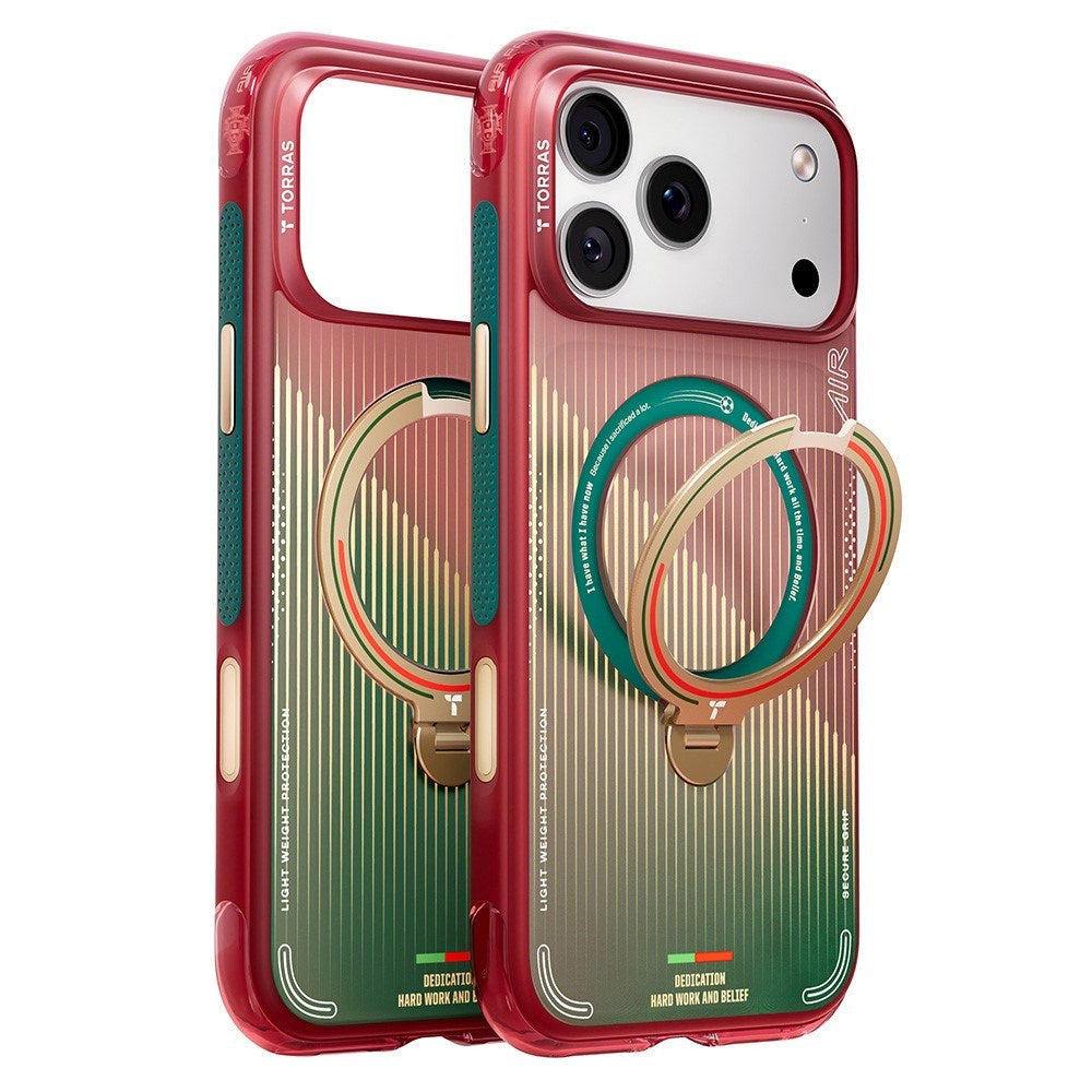 iPhone 17 Pro Max TORRAS Ostand Q3 Air Skal med 360° Stativ – MagSafe Kompatibelt - Glory Slash