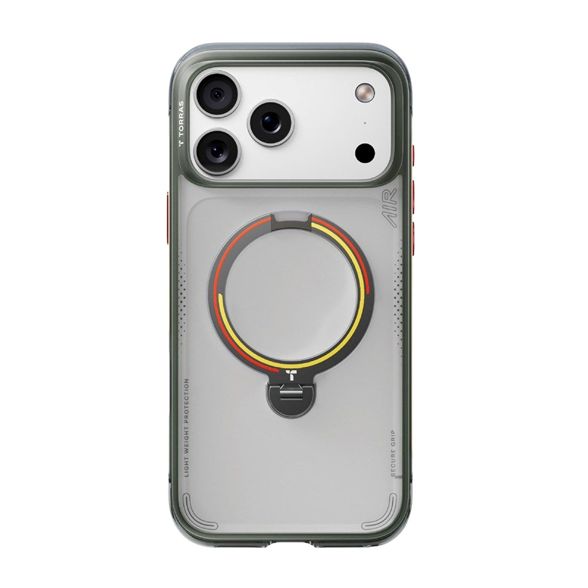 iPhone 17 Pro TORRAS Ostand Q3 Air Skal med 360° Stativ – MagSafe Kompatibelt - Germay Iron