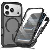 iPhone 18 Pro / 17 Pro EIDERWOOD 2-i-1 Matt Hybrid Plast Skal m. Skärmskyddsfilm - MagSafe Kompatibel - Svart