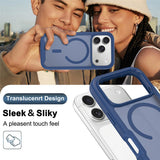 iPhone 18 Pro / 17 Pro EIDERWOOD 2-i-1 Matt Hybrid Plast Skal m. Skärmskyddsfilm - MagSafe Kompatibel - Blå