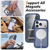 iPhone 18 Pro / 17 Pro EIDERWOOD 2-i-1 Matt Hybrid Plast Skal m. Skärmskyddsfilm - MagSafe Kompatibel - Blå