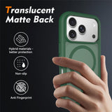 iPhone 18 Pro / 17 Pro EIDERWOOD 2-i-1 Matt Hybrid Plast Skal m. Skärmskyddsfilm - MagSafe Kompatibel - Grön