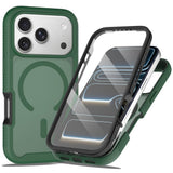 iPhone 18 Pro Max / 17 Pro Max EIDERWOOD 2-i-1 Matt Hybrid Plast Skal m. Skärmskyddsfilm - MagSafe Kompatibel - Grön