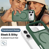 iPhone 18 Pro Max / 17 Pro Max EIDERWOOD 2-i-1 Matt Hybrid Plast Skal m. Skärmskyddsfilm - MagSafe Kompatibel - Grön